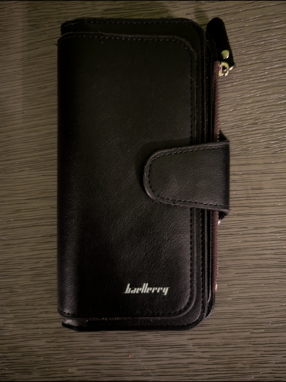 Black Zip-Around Women's Wallet with Card Slots